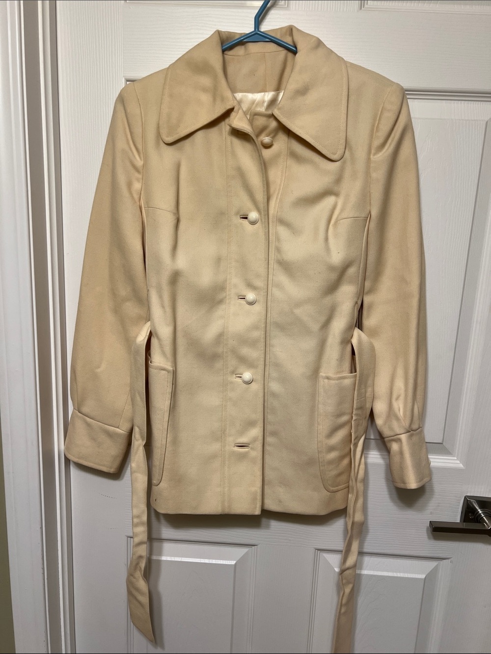 Classic Cream Women's Button-Front Coat